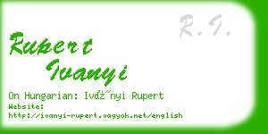 rupert ivanyi business card